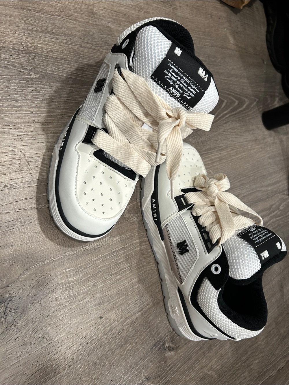 AMIRI Men’s Cream and Black Chunky Sneakers